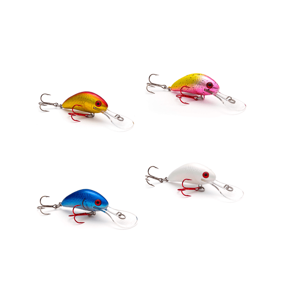 Vexan 4-Pack Rattlin' Wasp Trolling & Crankbait Lures No4, Kit 1