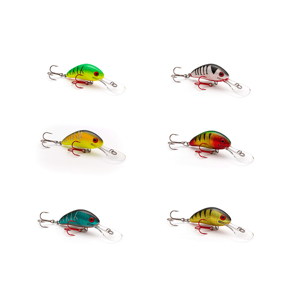 Vexan 6-Pack Rattlin' Wasp Trolling & Crankbait Lures No4, Kit 1