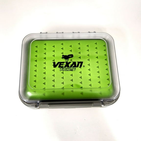 Vexan Double-Sided Compact Ice Fishing Jig Box with Silicone Insert for Bluegills, Crappie, Jumbo Perch, Pike, Walleye, and More!