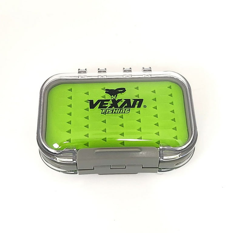 Vexan Double-Sided Mini Ice Fishing Jig Box with Silicone Insert