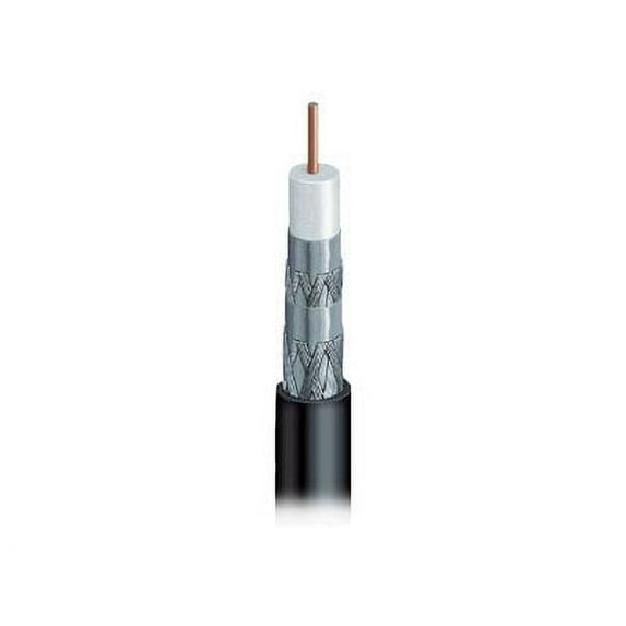 Vextra 1000' Quad Shield RG6 Coaxial Cable Black VEXV621QBB