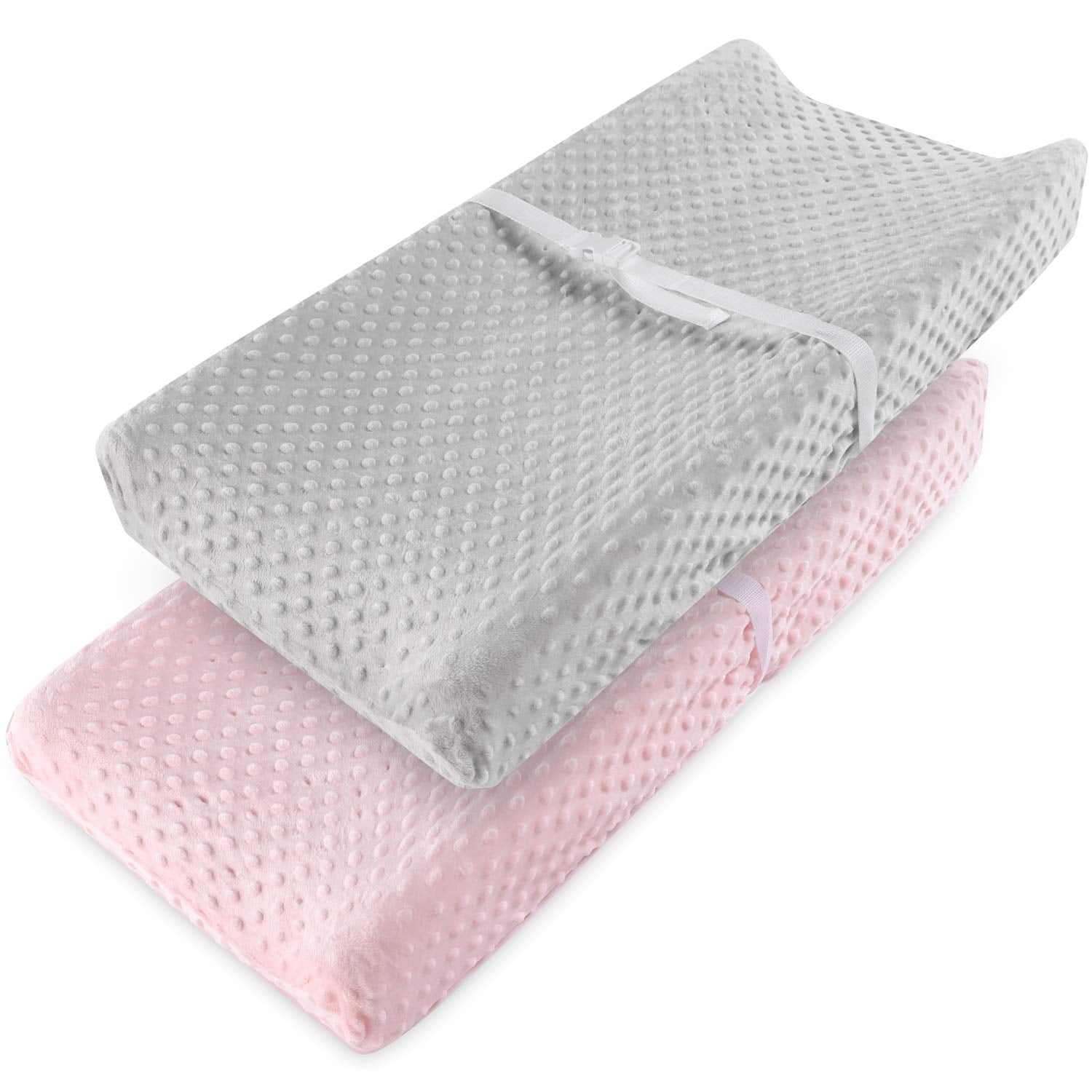 Vextronic Changing Pad Cover Ultra Soft Minky Dots Plush Changing Table