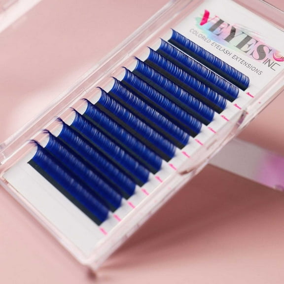 Veyes Blue Eyelash Extensions 0.07MM Colored Individual Lash Extensions for Professtional