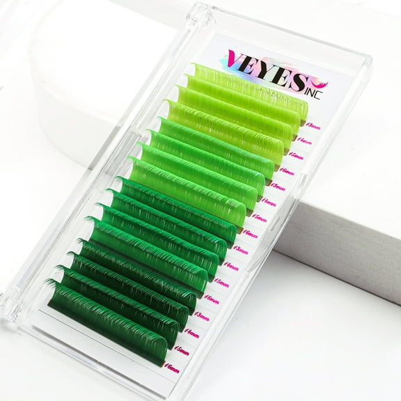 Veyes Forest Eyelash Extensions 0.07MM Colored Individual Green Lash Extensions for Professtional