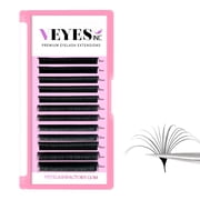 Veyes Inc 0.05mm D Curl Easy Fanning Eyelash Extensions Veyelash Russian Volume Lashes Fast Bloom Austomatic Flowering Natural Makeup Beauty