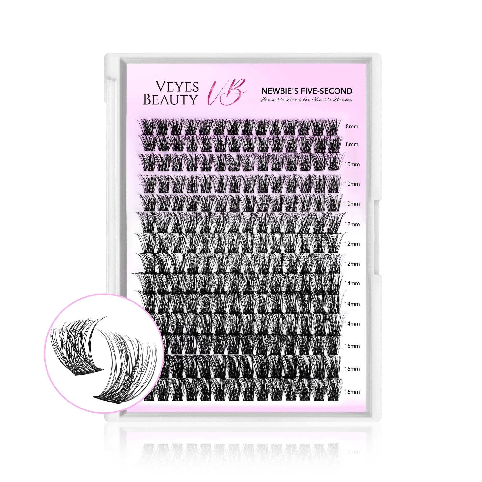 Veyesbeauty DIY BOLDeye Cluster Lashes Extension Individual Lash Soft Natural Eyelashes Makeup Lash Extension Beginners