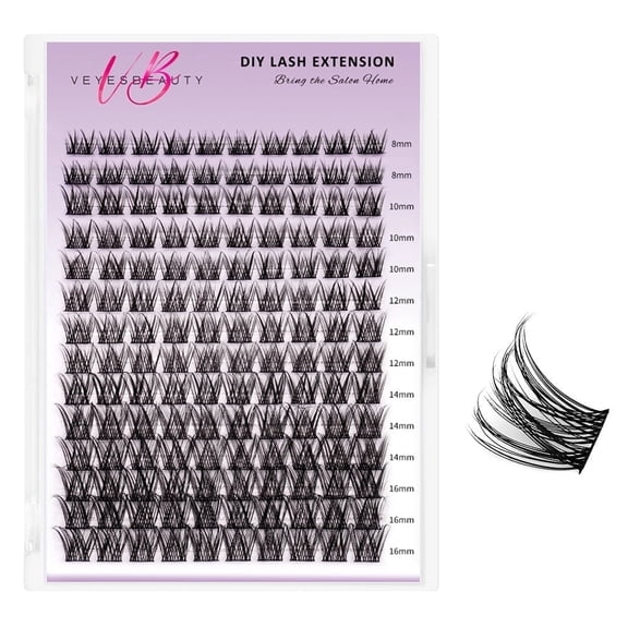 Veyesbeauty LuxeBold Cluster Lashes Extensions Self Application at Home