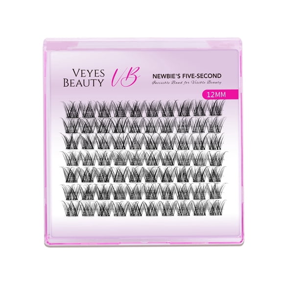 Veyesbeauty Luxebold Eyelash Extension Lash Cluster 12mm Natural Reusable Lightweight Lash Clusters