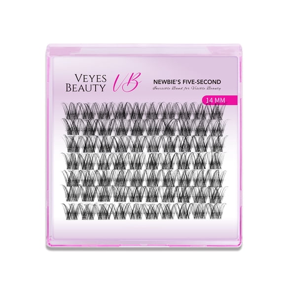 Veyesbeauty Luxebold Eyelash Extension Lash Cluster 14mm Natural Reusable Lightweight Lash Clusters