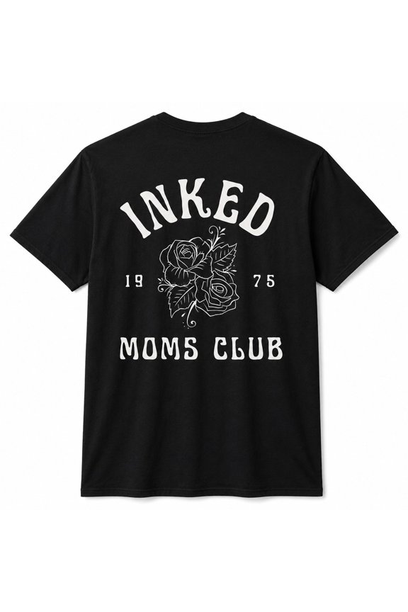 Inked Moms Club Graphic, Unisex Short Sleeve Cotton Tee