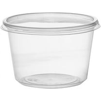 Vezee 16oz Lightweight Deli Containers with Lids Disposable BPA-Free Food Storage Cups (50 Sets)
