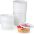 thumbnail image 1 of Vezee 8oz Deli Containers with Lids BPA-Free Plastic Food Storage Disposable/Reusable Cups (48 Sets), 1 of 8