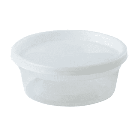Vezee 8 Oz Deli Containers with Lids, BPA Free Plastic Food Storage Cups, Leak Resistant Disposable Meal Prep Containers for Soup, Salad, Snacks and Leftovers, Clear, 240 Count