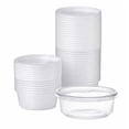 thumbnail image 1 of Vezee 8oz Lightweight Deli Containers with Lids BPA-Free Plastic Food Storage Cups (150 Sets), 1 of 7