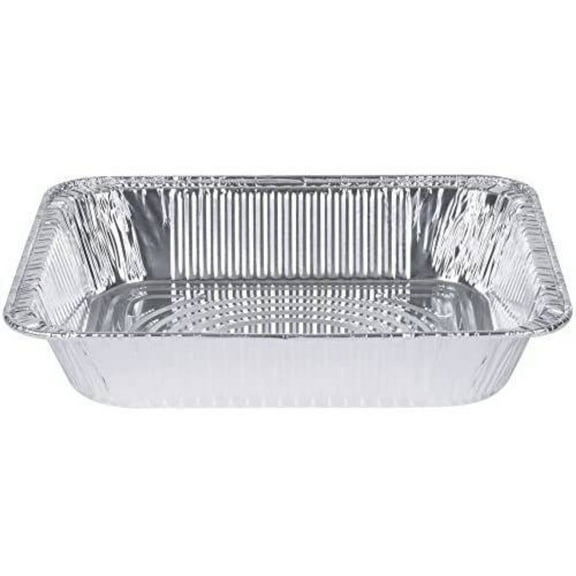 Vezee 9" x 13" Disposable 1/2 Size Deep Foil Steam Table Bakeware - Cookware Aluminum Pans - 20 Pcs