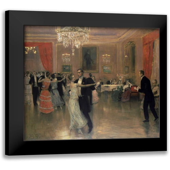Vezin, Frederick 17x15 Black Modern Framed Museum Art Print Titled - At The Ball