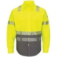 thumbnail image 1 of Bulwark Hi-Visibility Color Block Uniform Shirt - EXCEL FR® ComforTouch® - 7 oz. - Long Sizes SLB4HL Yellow XLT, 1 of 1