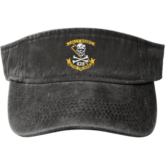 Vfa-103 Jolly Rogers Sport Sun Visor Hats Cotton Empty Top Cap for Running Golf