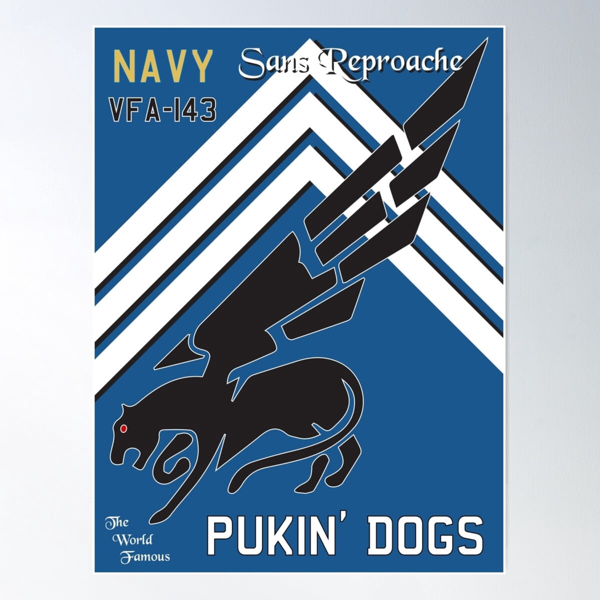 Vfa-143 The World Famous 'Pukin' Dogs' Poster Wall Art, Modern Wall ...