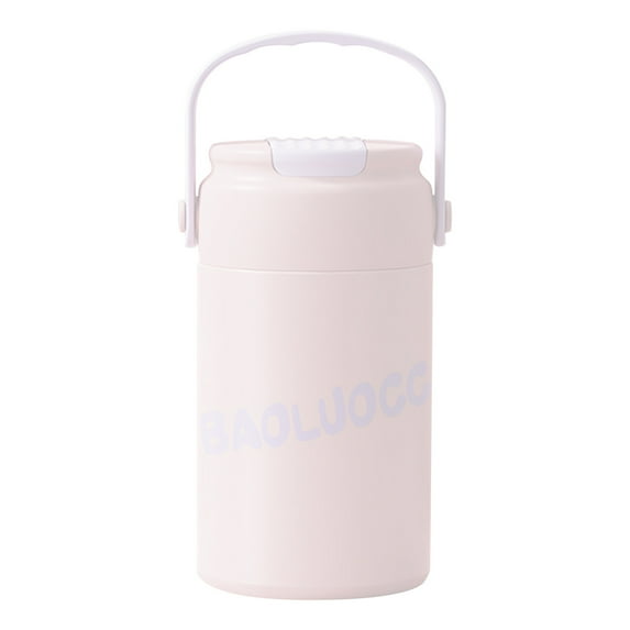 Vfedsrsge 18oz Stainless Steel Cup with Handle, Tea Water Separation Straw Cup Floral Tea Cup Pink