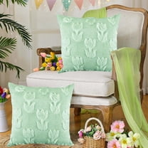 Vfedsrsge 18x18 Green Decorative Pillow Cover - Festive Polyester Sofa Pillowcase, Living Room & Bedroom Decor, One-Sided Pattern, Easy Clean