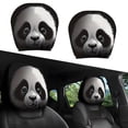 thumbnail image 1 of Vfedsrsge 2-Pack Funny Car Print Universal Headrest Covers - Elastic, Washable Auto Accessories, 1 of 3