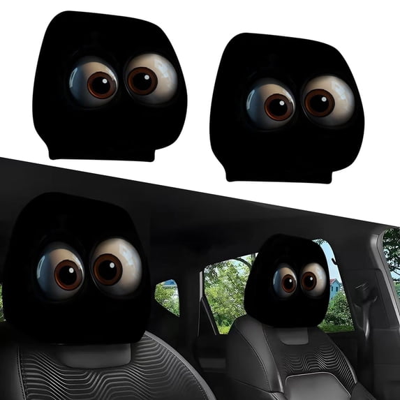 Vfedsrsge 2 Pack Universal Stretchy Funny Car Print Headrest Covers - Protect & Style Your Car
