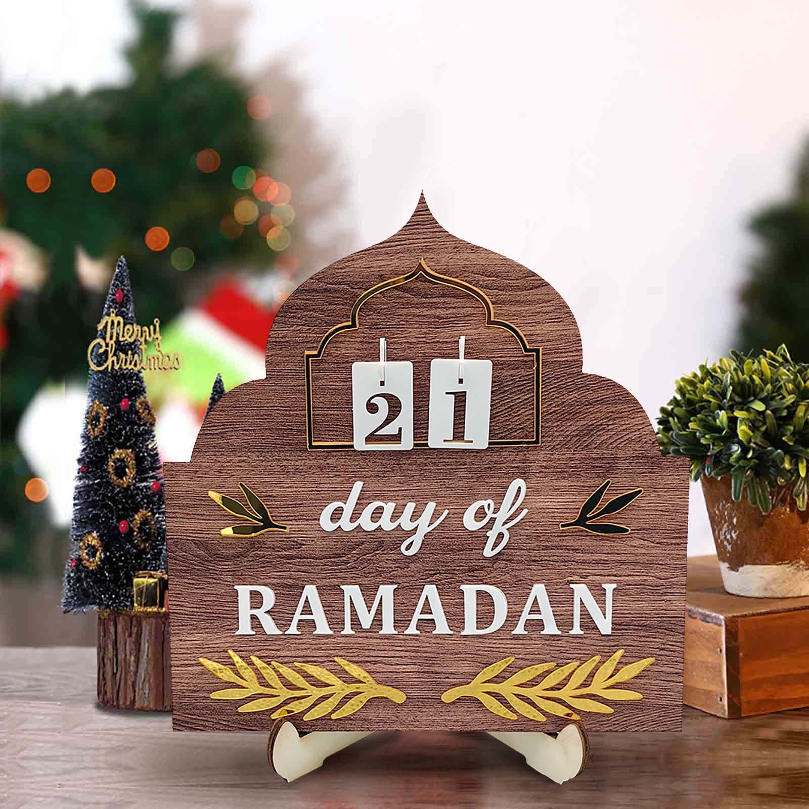 Vfedsrsge 2024 Calendar Festival Countdown, Wooden Combination Tabletop