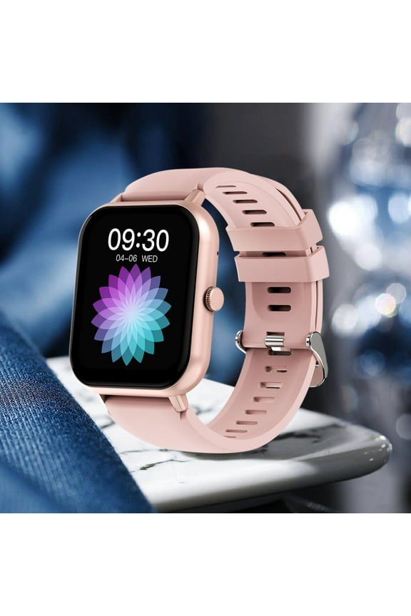 Bluetooth Music Call Push Smartwatch, Sports Watch Fitness Tracker for Men and Women Pink