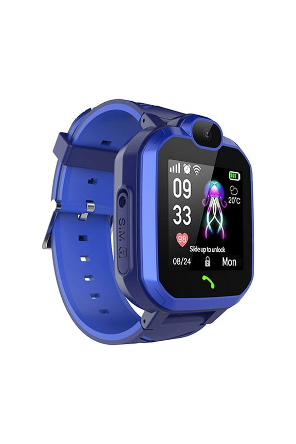 Children's Smart Watch, Bluetooth Calling Smartwatch GPS Positioning, High-definition Screen Photography Blue