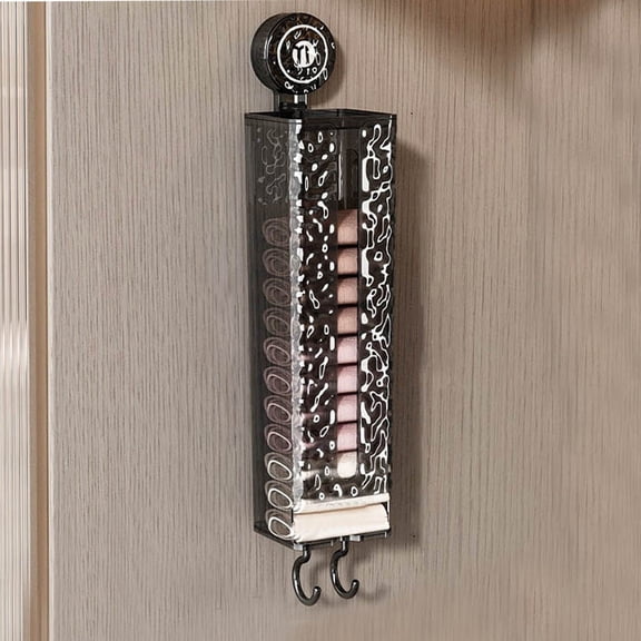 Vfedsrsge Clear Plastic Wall-Mounted Underwear Organizer - Suction Cup No-Drill Drawer for Socks & Shorts