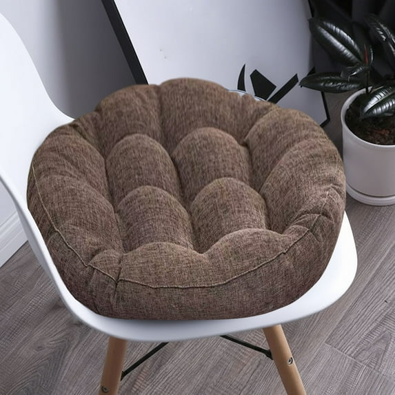 Vfedsrsge Coffee Solid Color Thick Foam Chair Cushion - 1Pc 16.5in, Supportive for Long Sitting, Spot Clean for Dining/Patio/Floor/Kitchen Outdoor Seating