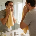 thumbnail image 1 of Vfedsrsge Coral Fleece Hand Towel 14x30 Inches - Ultra Soft Highly Absorbent Lint-Free Face Towel for Bathroom, Hair Drying, Gym, Travel - Plush Polyester Handkerchief, Yellow, 1 of 6