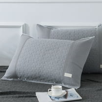 Vfedsrsge Cotton Pillow Cover Breathable Pillowcases with Button Closure Super Soft and Cooling，20x28in