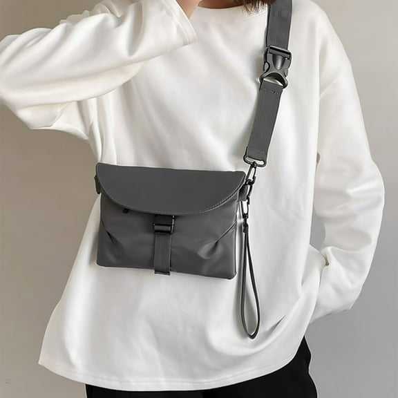 Vfedsrsge Gray Sling Bags for Women, Men,Lightweighted Shoulder Sling Bags Fanny Pack,Home Essentials,Chest Bags with Compartments for Sport, Daily Activities, Travel