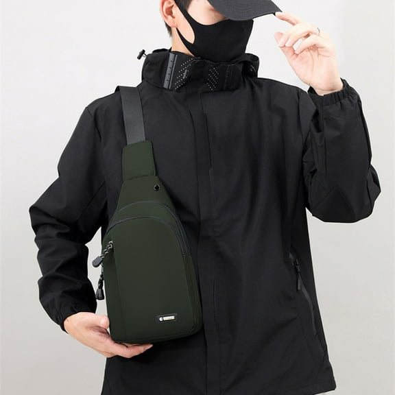 Vfedsrsge Green Crossbody Sling Bags for Women, Men,Waterproof Shoulder Sling Bags Fanny Pack,Home Essentials,Chest Bags with Compartments for Sport, Daily Activities, Travel