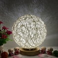 thumbnail image 1 of Vfedsrsge Lamps for Bedroom,3D USB Charging LED Rattan Night Table Desk Lamp,White, 1 of 4