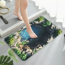 Vfedsrsge Non-Slip Polyester Entrance Door Mat, 20x32 Inch Multicolor Floral Kitchen Mat, Dirt Trapping Family-Friendly for Indoor/Outdoor Use