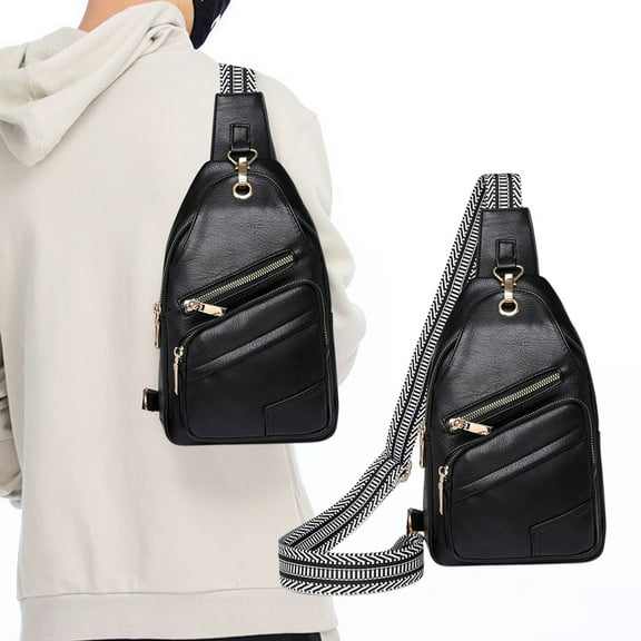 Vfedsrsge Sling Crossbody Bags for Women, Men,Waterproof Shoulder Sling Bags Fanny Pack,Sales,Chest Bags with Compartments for Sport, Daily Activities, Travel,Black