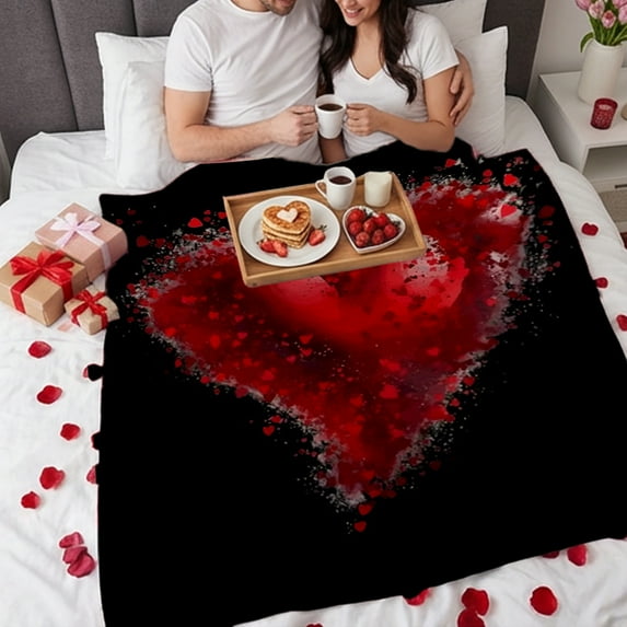 Vfedsrsge Valentines Extra Soft Flannel Fleece Blanket - Warm Sofa Bed Throw (27.56x39.37in)