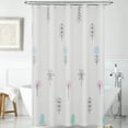 thumbnail image 1 of Vfedsrsge Water-Repellent Polyester Shower Curtain - Leaf Print, Mold Resistant, 31.5x70.87in, White - Includes 6 Hanging Rings - for Bathroom, Toilet Partition & More, 1 of 1