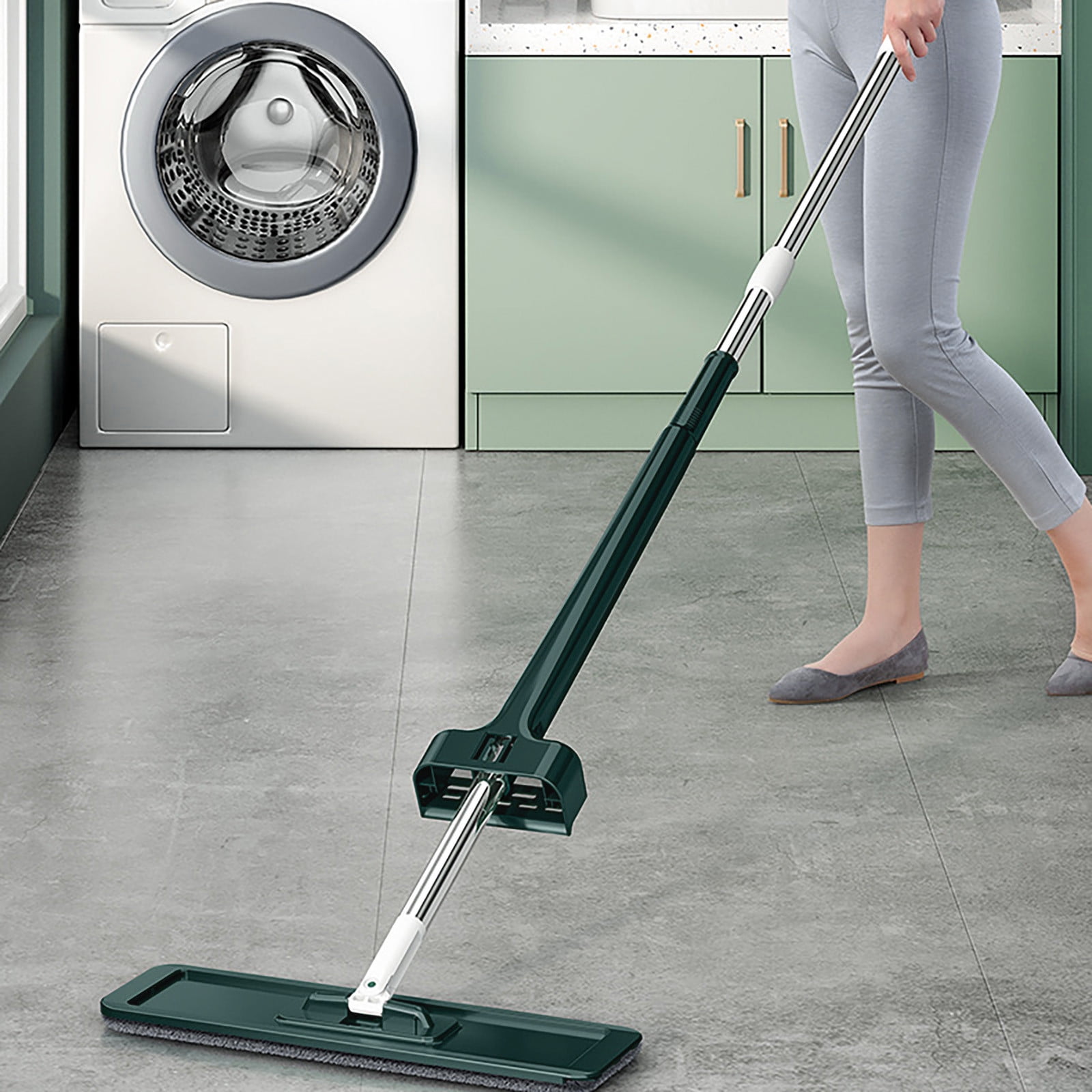 Vfedsrsge Washable Mops for Floors Sponge with ScrubbyFloor Mop,Hands