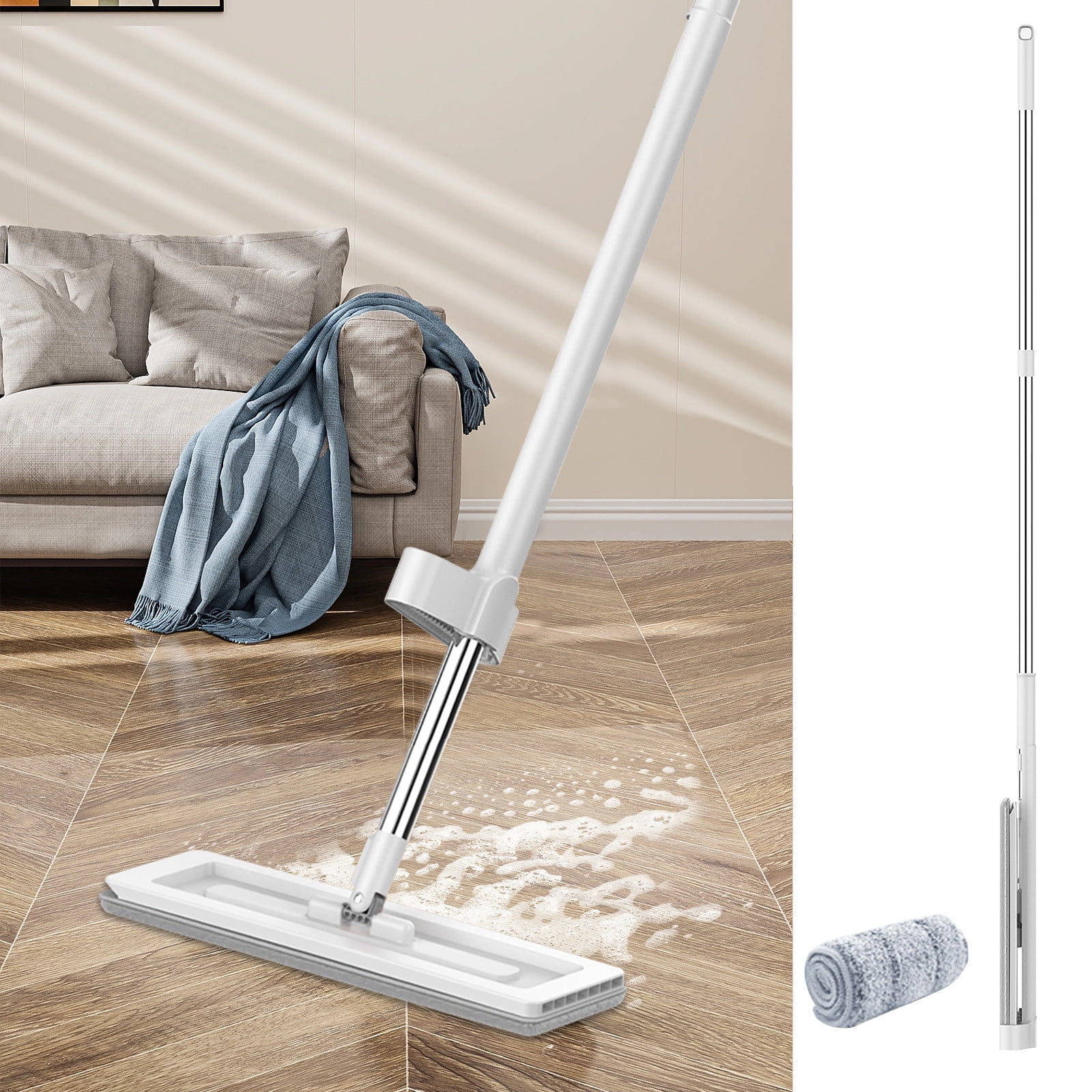 Vfedsrsge Washable Mops for Floors Sponge with ScrubbyHandsMop,Hands