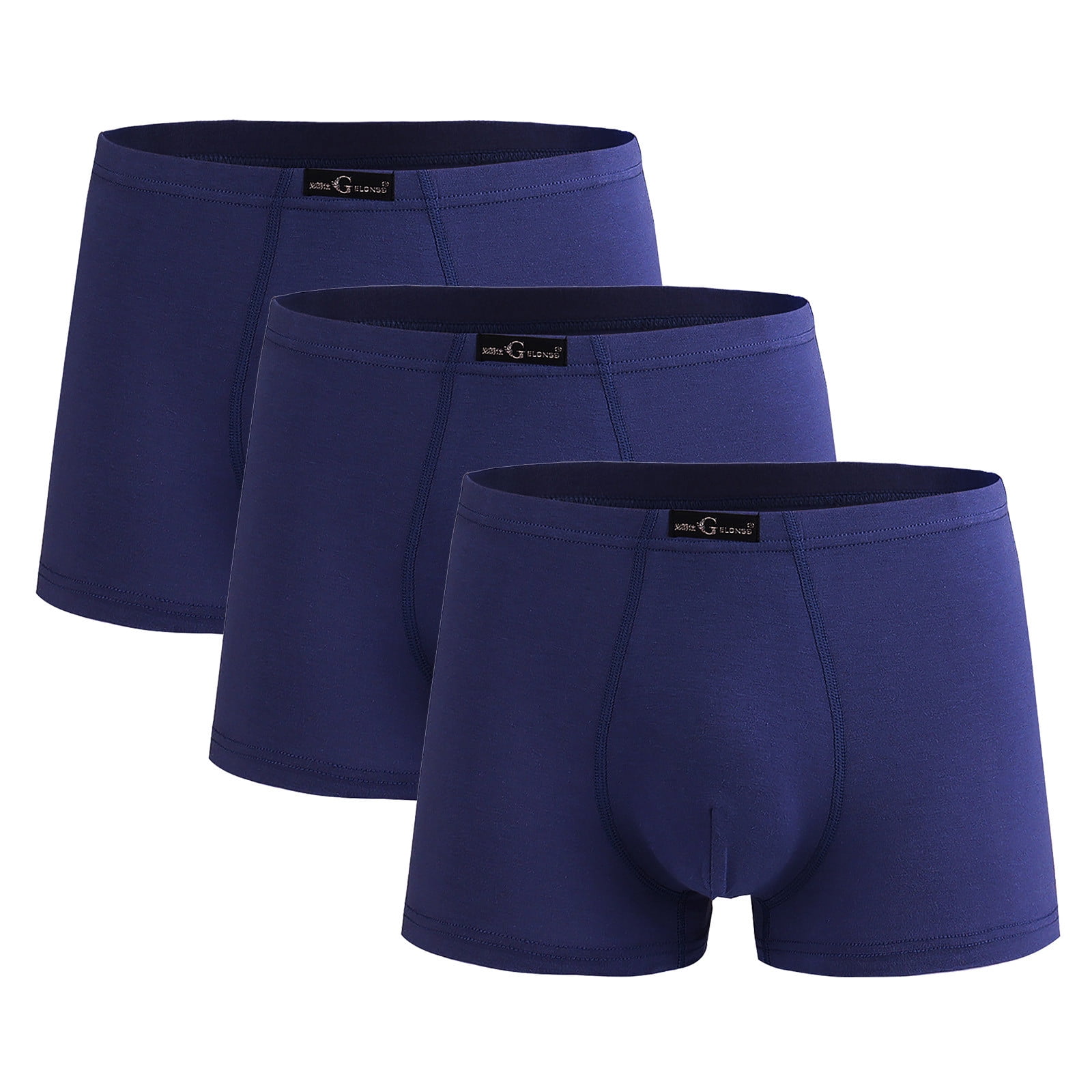 VgaVtl 3 PC Plus Size Mens Boxers Cotton Plus Size Mens Underwear Comfy ...