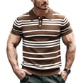 thumbnail image 1 of VgaVtl Big and Tall Mens Polo Shirts Summer Short Sleeve T Shirt Men Casual Collared Vacation Knit Striped, 1 of 4