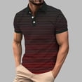 thumbnail image 1 of VgaVtl Big and Tall Polo Shirt Mens Short Sleeve Summer Tops for Men Button Striped Casual Collared Vacation, 1 of 5