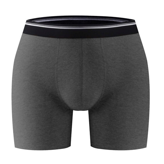 VgaVtl Boxers Men Athletic Big Mens Underwear Plus Size Seamless Boxer Briefs Solid Color Basic Underpants,Gray M