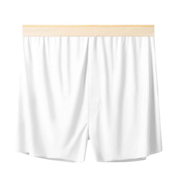 VgaVtl Boxers Men Big Athletic Plus Size Mens Underwear Single Color Elastic Soft Boxer Briefs Underpants,White 4XL