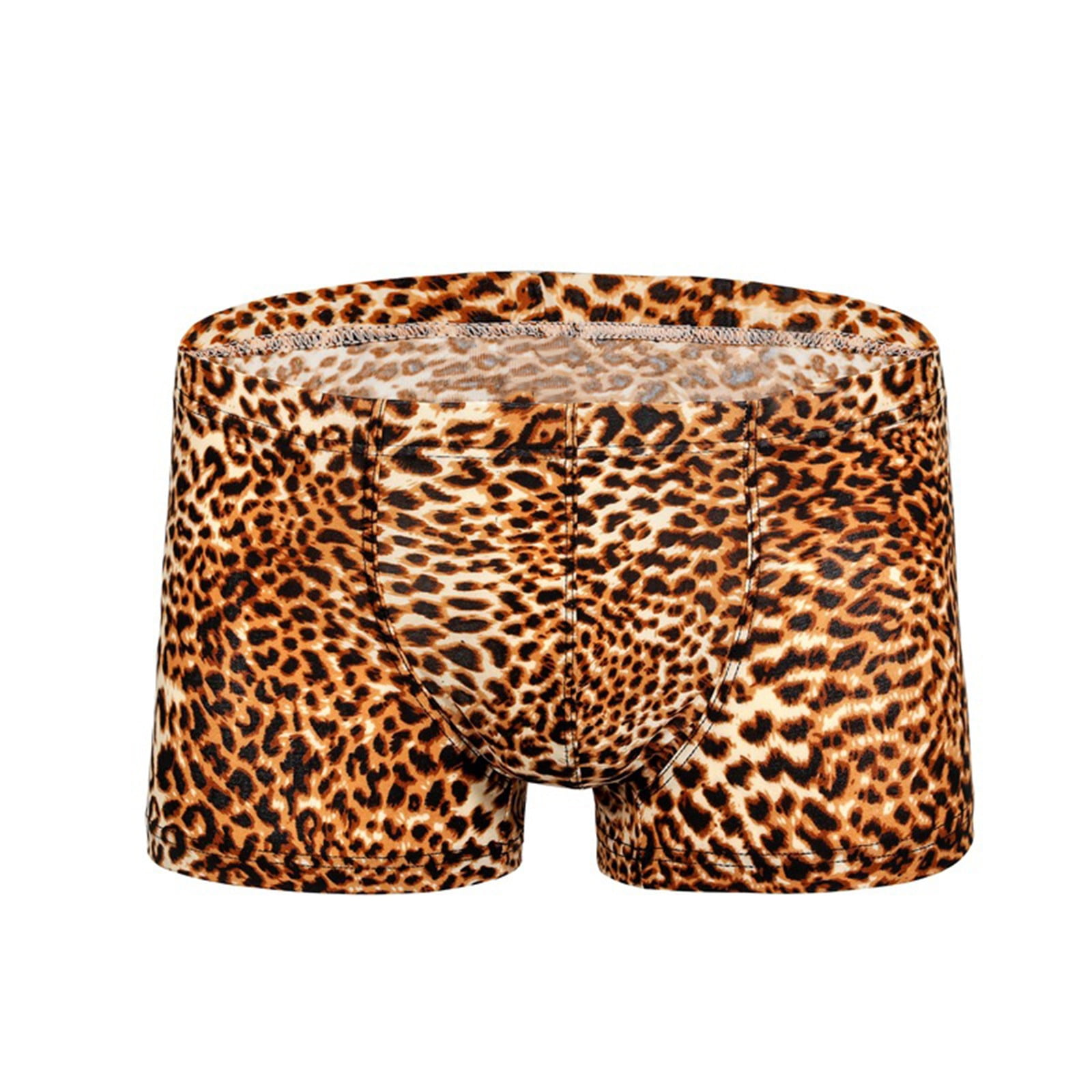 VgaVtl Leopard Print Plus Size Mens Boxers Mens Underwear Soft Low