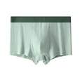 thumbnail image 1 of VgaVtl Boxers for Men Cotton Big Men's Underwear Boxer Briefs Workout Solid Color Soft Breathable Underpants,Green L, 1 of 2
